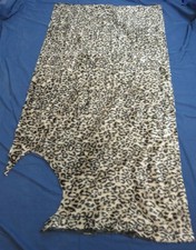 ,FABRIC Black Tan White Leopard Print 36" X 65" With Cut Out For Repurposing