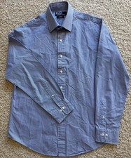 Men  s Polo Ralph Lauren Curham Blue Check Dress Shirt Size 16 34/35
