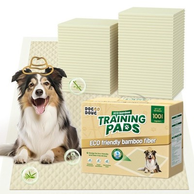 Puppy Pads 100 Count Small 22x22in Bamboo Training Pads Deodorizing Leakproof...