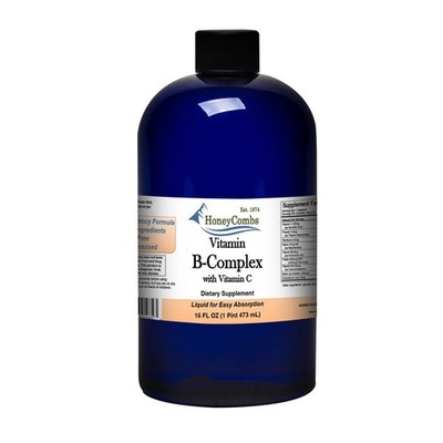 HoneyCombs Vitamin B Complex Drops   Liquid Supplement with Vitamin B1 B2 B3 ...
