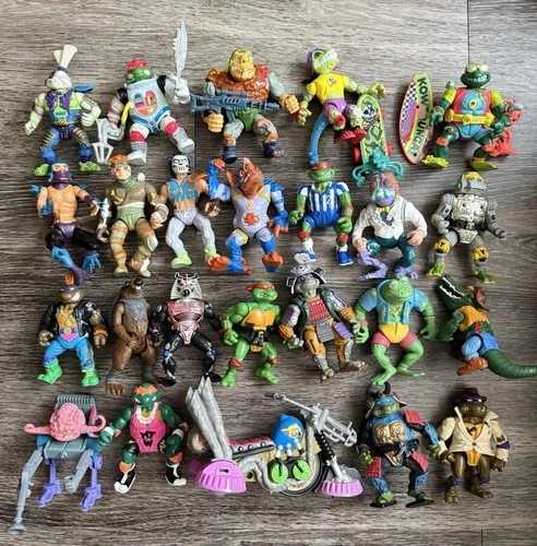 Vintage TMNT 20+ Action Figure Lot  Loose 80s 90s Good Condition Ninja Turtles