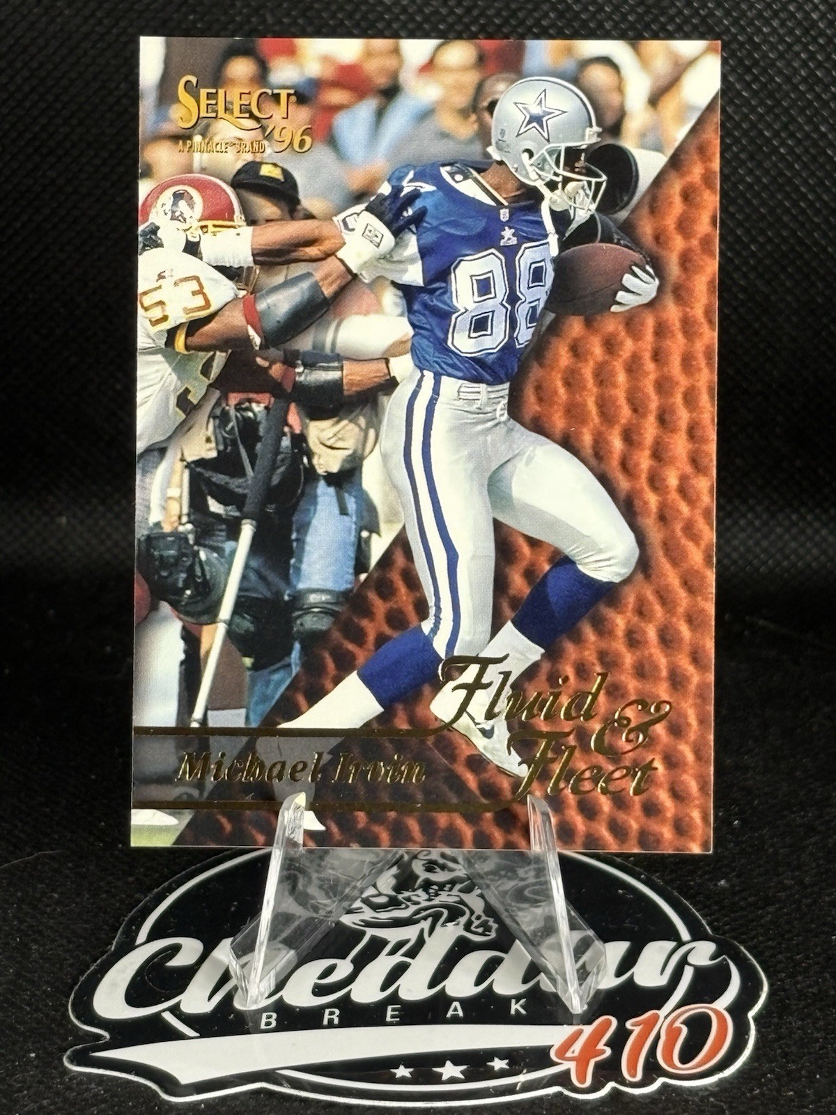  MICHAEL IRVIN 1996 PINNACLE SELECT FLUID AND FLEET CARD #185 DALLAS COWBOYS HOF