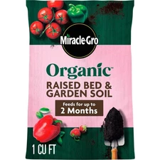 Miracle-Gro Organic Raised Bed and Garden Soil, OMRI Listed, 1 cu. ft.