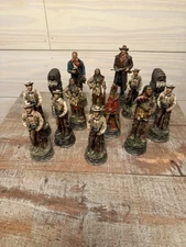 Cowboy And Indian resin figurines Lot Of 14 Western Decor Decorations
