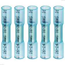 JANDECCN 100Pcs Heat Shrink Butt Connectors, 16-14AWG, Waterproof Electrical ...
