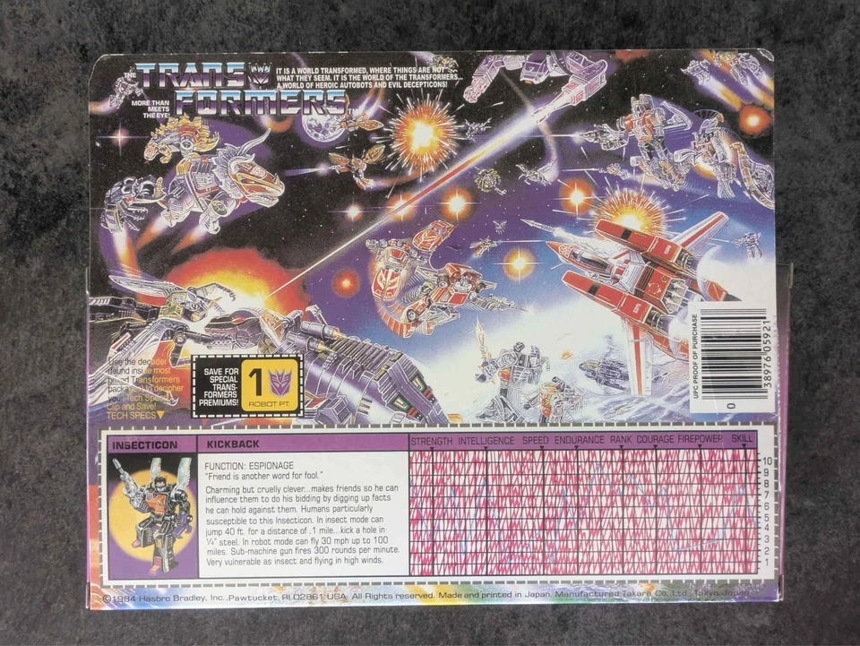 Transformers G1 Kickback Takara - Decepticons Insecticons Cavalletta Atrox - Imagen 2 de 4