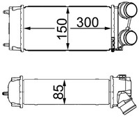 Mahle LadeluftküHler FüR CitroëN C4 Picasso I Ud_ 1.6 Hdi Peugeot 307 Sw 3H 110