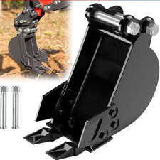 Stock 7.87in Narrow Bucket Attachment Fit For Mini Excavators 1-1.8 Ton US 200mm