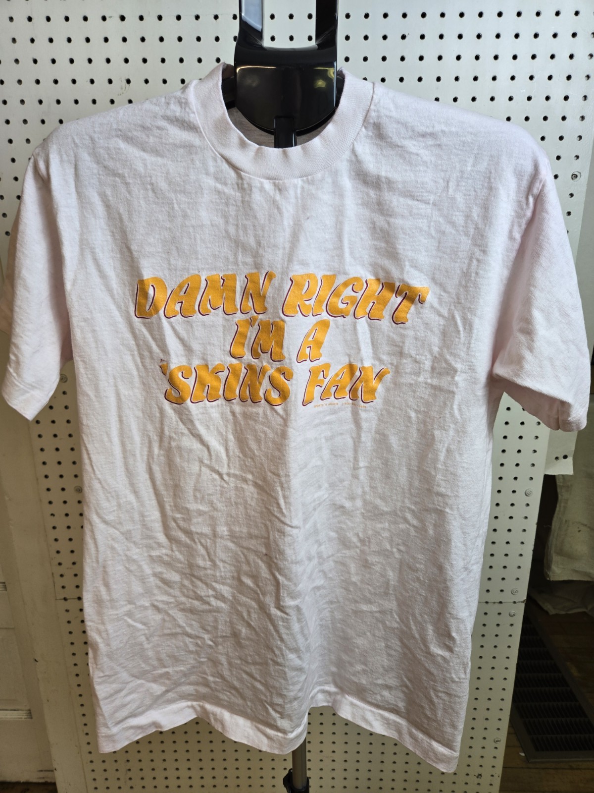 Damn Right I'm a Washington Redskins Football Fan Pink T-Shirt