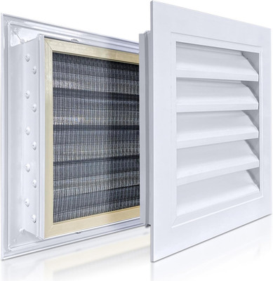 2 Pack 12'' X 12'' Gable Vent Aluminum Attic Vent with Screen Door Vents for Exter