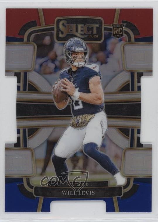 2023 Panini Select Concourse Red & Blue Prizm Die-Cut Will Levis #96 1md7