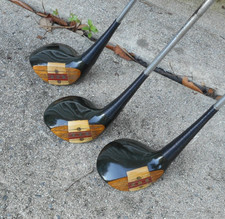 Nice MacGregor Tourney Eye-O-Matic M75W 2, 3 4 Persimmon Woods Winged MT Stamp