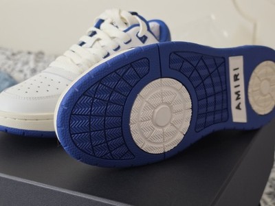 AMIRI CLASSIC LOW SIZE 8/41 WHITE/BLUE 100% Original