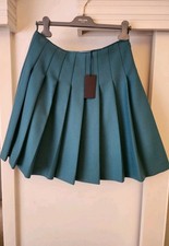 PRADA Wool Pleated Skirt – Runway SS14 RTW – Rare ‘Avio’ Colour Size 42 NWT