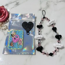 STRING TING OSAKA KAWAII WRISTLET PHONE STRAP  STRAP HEART CARD