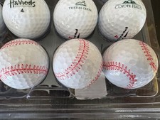 GOLF BALL Set of 3 Baseball Looking Golf Balls BRAND NEW
