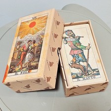 1830 Soprafino Tarot 78-Card Deck - 12x7cm (4.7x2.8in) Vintage Italian