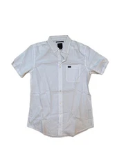 RVCA Men's That'll Do Oxford Shirt Short Sleeve White M3514TDS-WHT