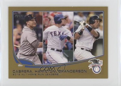 2013 Topps Mini League Leaders Gold 30/62 Curtis Granderson Miguel Cabrera 8m6
