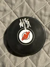 ARSENI GRITSYUK Signed New Jersey Devils Logo Hockey Puck (JSA)