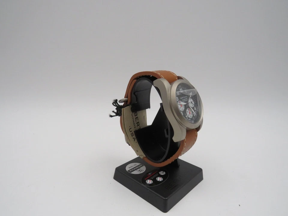 BERTUCCI 13346 A-11T Americana Field Black Dial w/ Kodiak Matte Leather Band NEW - Image 4 of 4