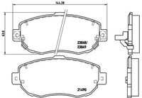 Bremsbelagsatz, Scheibenbremse P 83 037 Brembo FüR Toyota Lexus