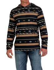 Cinch Western Sweatshirt Mens Hoodie Striped Stretch Navy MTK1881005