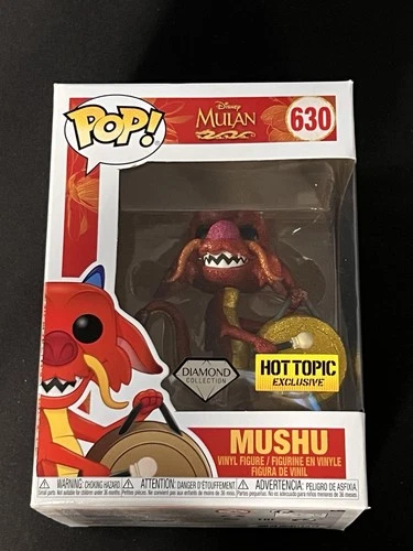 Funko POP! Mushu #630 Diamond Collection Hot Topic Exclusive Disney Mulan