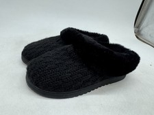 Dearfoams Slip On Women's Black Memory Foam Comfy Casual Slipper - Medium 7-8 