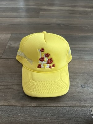 RARE La Ropa LA x Cutthroat OG Kissing Me Snapback Trucker Hat Yellow