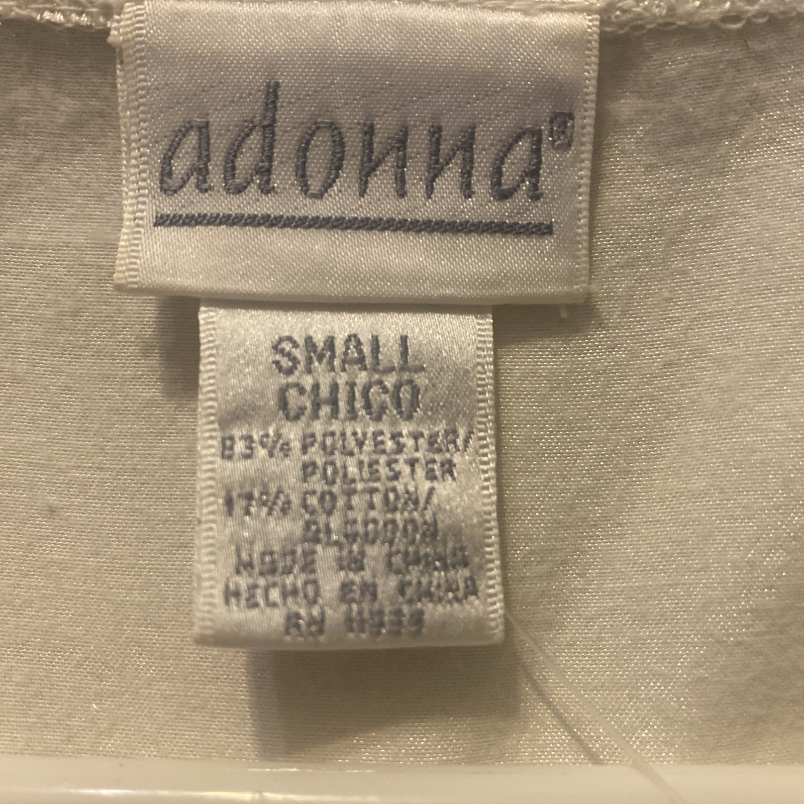 Adonna Satiny Shiny Maxi Nightgown Sz Small Long Sleeves Lace Trim Cream Bridal