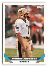 1993 Topps Morten Andersen #367 New Orleans Saints