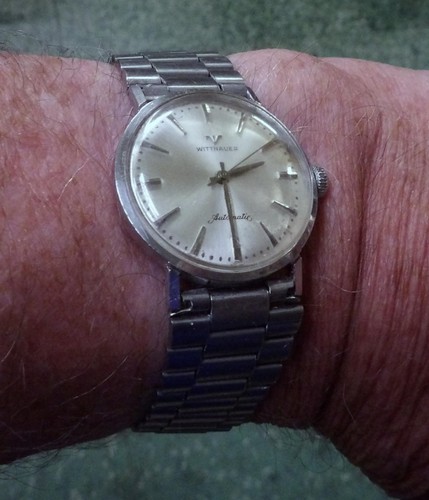 OROLOGIO MECCANICO AUTOMATICO UOMO WITTNAUER ~ ANNI 60 ~ Acciaio inox ~ Ottimo - Foto 5 di 6