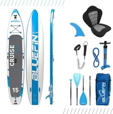 Bluefin Cruise Tandem 15' Inflatable Stand Up Paddle Board, Blue, 2019-23 Model