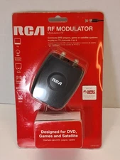 RCA CRF907 Compact RF Modulator, AV Coaxial Cable Digital Converter NOS New