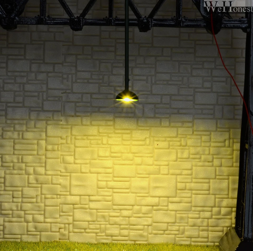 15 x OO / HO scale LED street ceiling light model railroad hanging lamp post R50 - Image 2 of 2