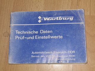 IFA mobile DDR Wartburg 353 & 353W Technische Daten Prüf & Einstellwerte Service