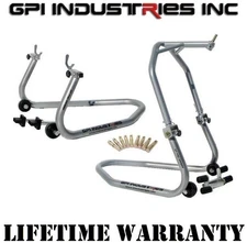 Front and Rear with Head Lift Motorcycle paddock race stands lifts set