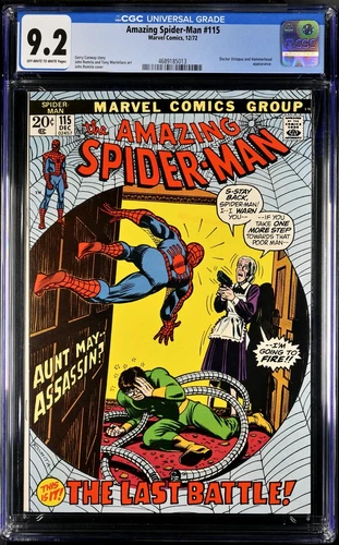 AMAZING SPIDER-MAN #115 CGC 9.2 OWW NM- Marvel Comics 1972 Dr Octopus Romita v1