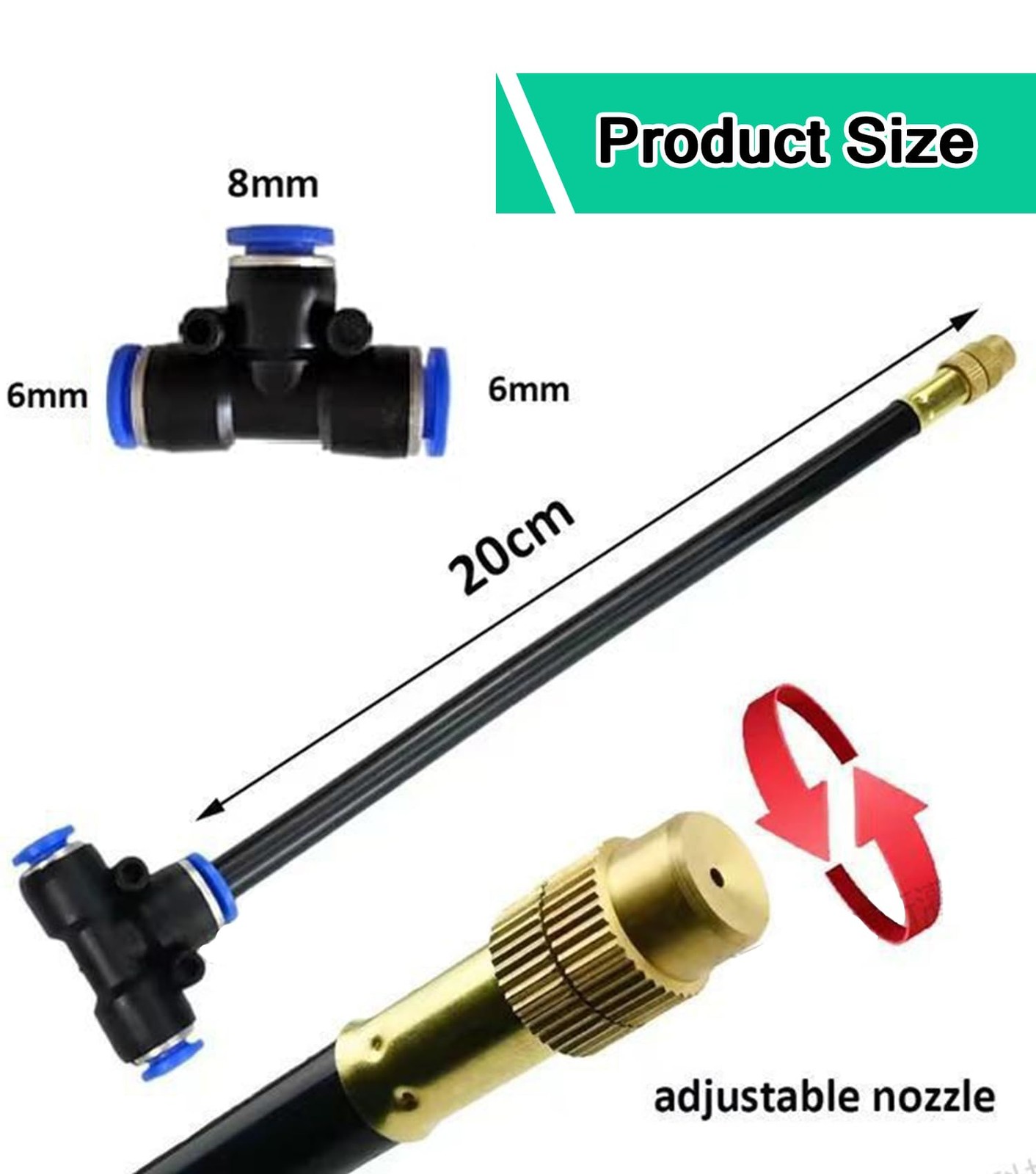 360° Adjustable Drip Irrigation System for Garden, 49FT Greenhouse Sprinkler ...