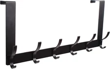 Over the Door Hook Towel Rack 12 Coat Hooks Organizer  Bathroom Bedroom Kitchen