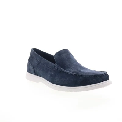 Rockport Jensen Mens Blue Leather Slip On Loafers & Slip Ons Casual Shoes 10 - Photo 1/4