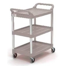 Rubbermaid Commercial Fg342488plat Dual-Handle Utility Cart With Lipped Plastic