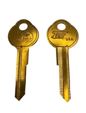 2 early GM brass trunk key blanks USA made Jet B11 098LA. Free shipping!