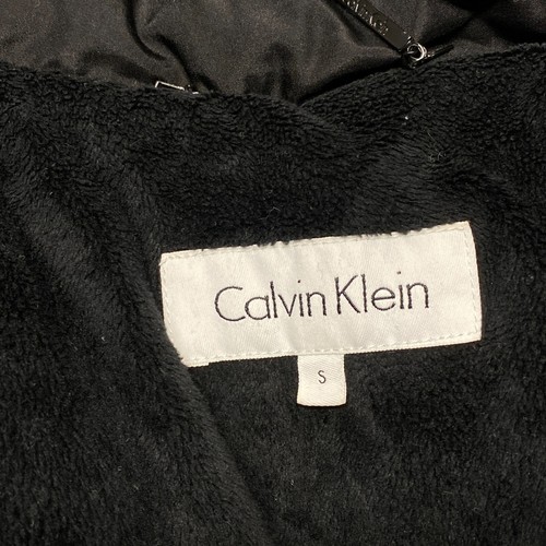 Calvin Klein Black Parka Down Down Coat Winter Jacket Women's S Small - Picture 13 of 19