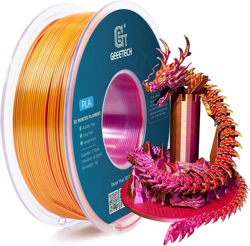 Geeetech Silk PLA Drukarka 3D Filament 1kg 1,75mm Farby jedwabne PLA Filament DE - Zdjęcie 21 z 47