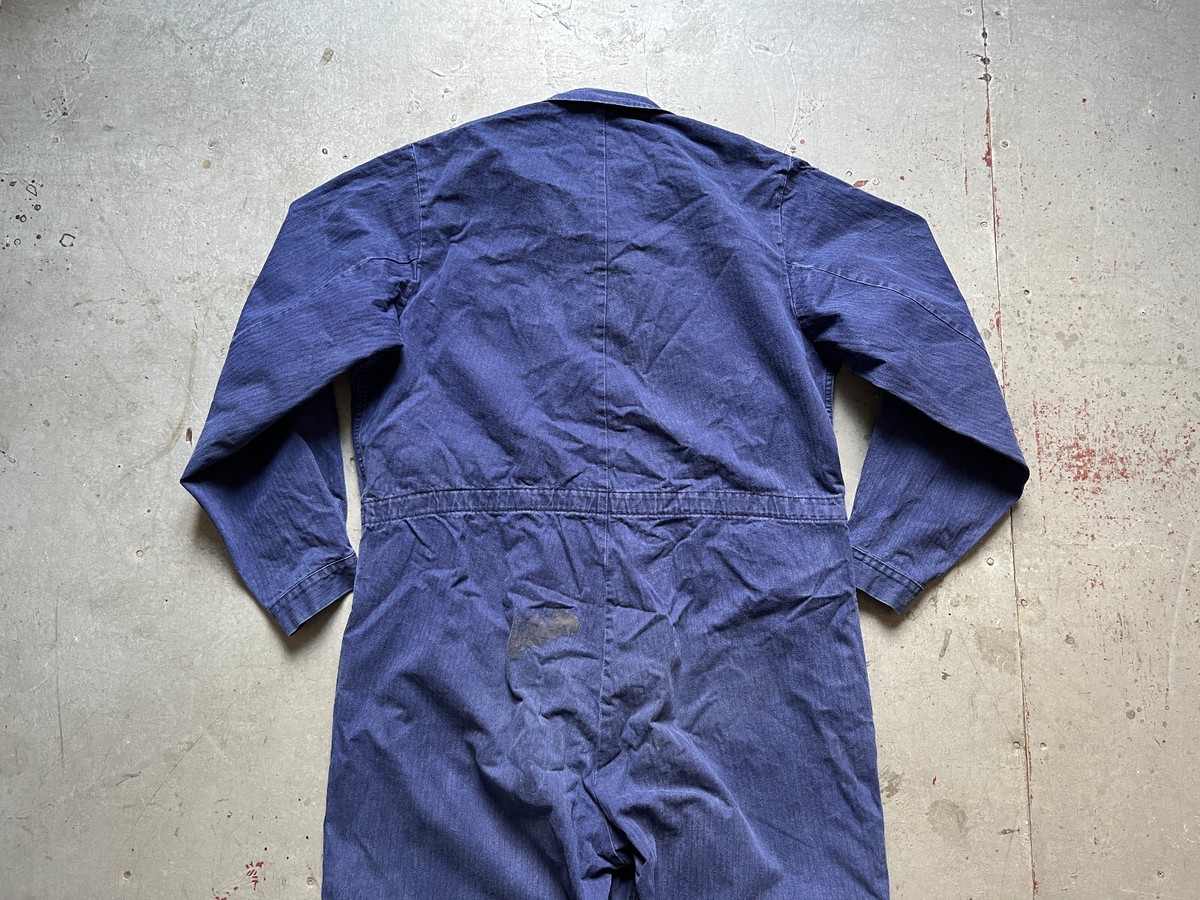 Germany military ドイツ軍オーバーオール　vintage 80s Vintage German Army Bundeswehr HBT Twill Mechanic Blue