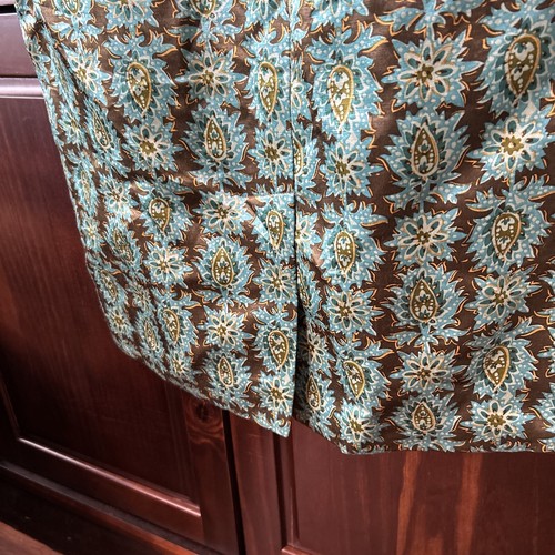 cynthia howie Silk Outfit Green Brown Gold 14 - Picture 7 of 13