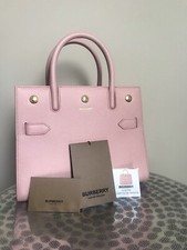 Burberry Baby Title Bag In Blush Pink