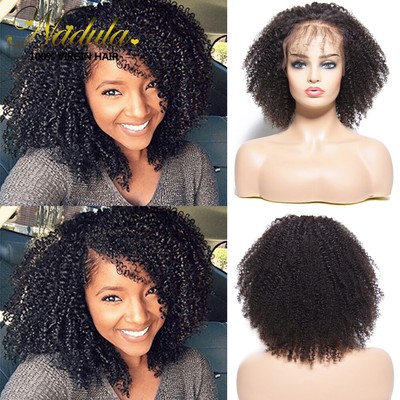 Nadula Mongolian Afro Kinky Curly Human Hair Wig For Black Women